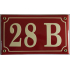 Huisnummer bord 'extra 4' 22x13 cm